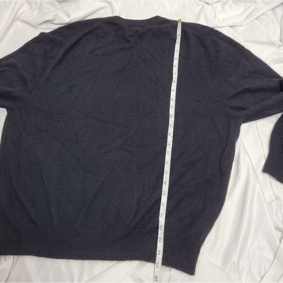 BLOOMINGDALE'S the men's store cashmere black v-neck sweater XXL - Picture 7 of 7